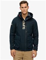 Superdry & Co Embroidered Hooded Ultimate Windbreaker Coat Navy