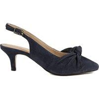 Jones Bootmaker Suede Kitten Heel Court Shoes Navy