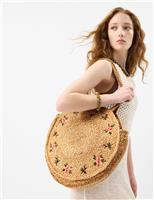 ACCESSORIZE Straw Beach Bag Natural