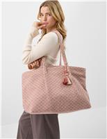 ACCESSORIZE Cotton Rich Weekend Bag Pink