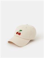 Cherry Embellished Baseball Cap