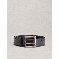 White Stuff Leather Buckle Belt Navy