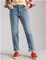 Mid Rise Straight Leg Jeans