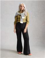 White Stuff Mid Rise Flared Wide Leg Jeans Black