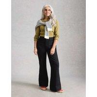 White Stuff Mid Rise Flared Wide Leg Jeans Black