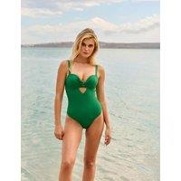 Boux Avenue Honolulu Textured Wired Padded Swimsuit (B-F) Green