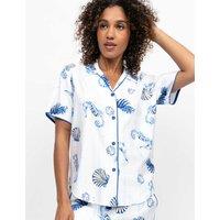 Cyberjammies Cotton Modal Sea Horse Pyjama Top Blue Mix