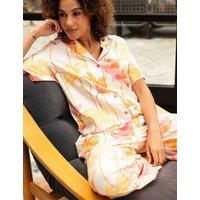 Cyberjammies Cotton Modal Floral Striped Pyjama Bottoms Pink Mix