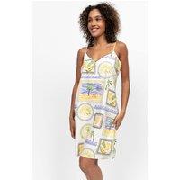 Cyberjammies Cotton Modal Postcard Print Nightdress White Mix