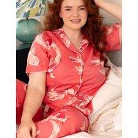 Cyberjammies Cotton Modal Koi Fish Print Pyjama Bottoms Pink Mix