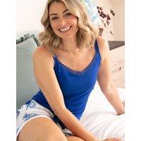 Cyberjammies Cotton Modal Sea Horse Print Shorts Blue Mix