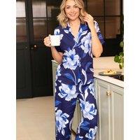 Cyberjammies Cotton Modal Floral Pyjama Bottoms Navy