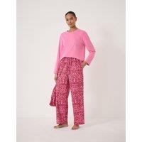 HUSH Cotton Rich Printed Pyjama Set Pink Mix