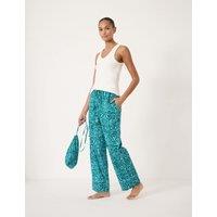 HUSH Cotton Rich Printed Pyjamas Blue Mix