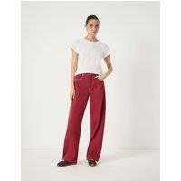 HUSH Saskia Mid Rise Barrel Jeans Red