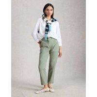 White Stuff Cotton Rich Tapered Chinos With Linen Green