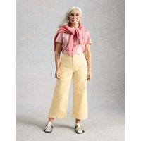 White Stuff Wide Leg Cropped Jeans Yellow