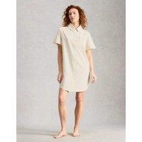 White Stuff Pure Cotton Polka Dot Nightshirt White Mix