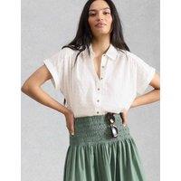 White Stuff Pure Cotton Embroidered Shirt White