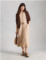 Cotton Rich V-Neck Cardigan with Linen