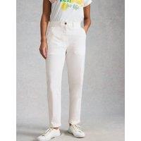 White Stuff Tapered Ankle Grazer Chinos with Linen White