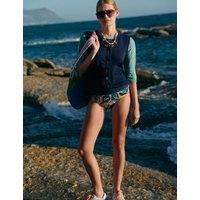 White Stuff Pure Cotton Button Detail Vest Blue