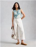 Pure Cotton Printed Notch Neck Vest Top