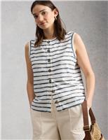 Pure Cotton Button Detail Vest