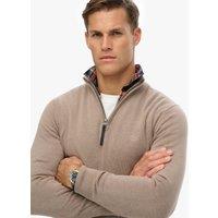 Superdry & Co Pure Cotton Half Zip Jumper Brown