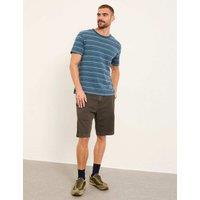 FatFace Cotton Rich Garment Dye Stretch Chino Shorts Dark Brown