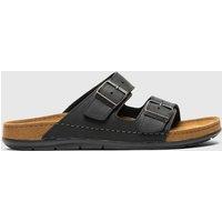 Rodd & Gunn Leather Sliders Black