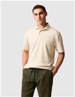 Rodd & Gunn Huntsbury Pure Cotton Textured Polo Shirt Natural