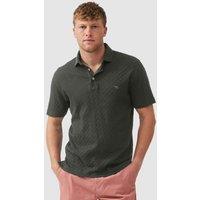 Rodd & Gunn Huntsbury Pure Cotton Textured Polo Shirt Olive