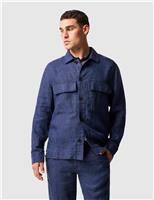 Rodd & Gunn West Island Pure Linen Shacket Dark Green