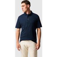 Rodd & Gunn Huntsbury Pure Cotton Textured Polo Shirt Navy