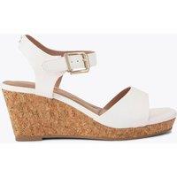 Carvela Wide Fit Wedge Sandals White
