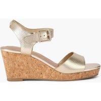 Carvela Metallic Wedge Sandals Gold