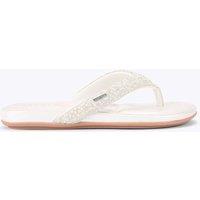 Carvela Embellished Flat Flip Flops White