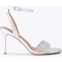 Carvela Sparkle Embellished Stiletto Heels Silver
