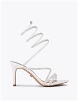 Embellished Spiral Strap Stiletto Heels