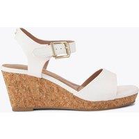 Carvela Metallic Wedge Sandals White
