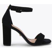 Carvela Leather Ankle Strap Block Heel Sandals Black