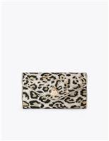 Carvela Leopard Print Clutch Bag Beige Mix
