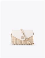 Carvela Woven Mini Cross Body Bag Tan