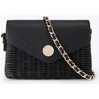Carvela Woven Mini Cross Body Bag Black
