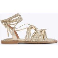 Carvela Embellished Ankle Tie Gladiator Sandals Silver