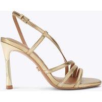 Carvela Strappy Stiletto Heel Slingback Sandals Gold
