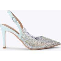 Carvela Sparkle Stiletto Heel Slingback Shoes Blue
