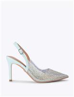 Sparkle Stiletto Heel Slingback Shoes