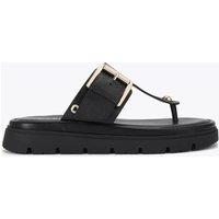 Carvela Leather T-Bar Flatform Sandals Black